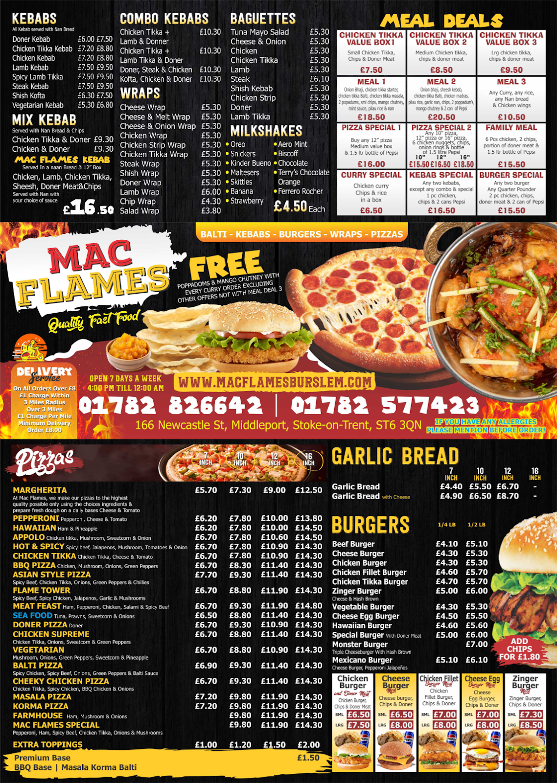 Photo of MacFlames - 166-168, Newcastle St, Burslem, Stoke-on-Trent, staffordshire ST6 3QN